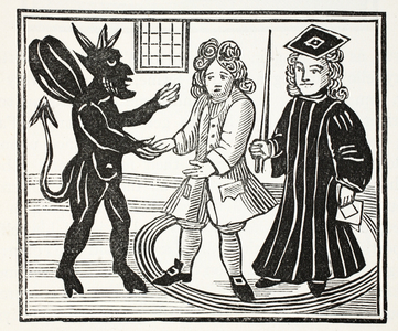 The History of Dr. John Fautus, illustration from 'Chap-books of the Eighteenth Century' by John Ashton, pub. 1882 (litho)
