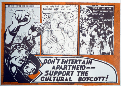 Don't entertain apartheid - support the cultural boycott! (poster)