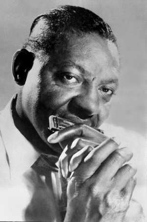 Sonny Boy Williamson II (1899-1965) also known as Aleck "Rice" Miller harmonica player and blues Singer here c; 1955