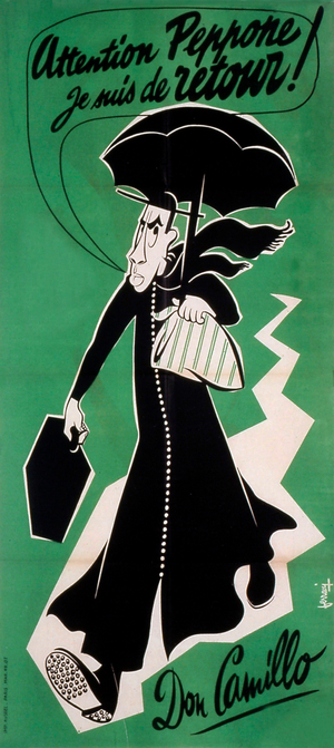 Affiche du film "le retour de Don Camillo" 1953 de JulienDuvivier avec Fernandel