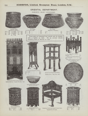Page from Harrods catalogue, 1903 (litho)