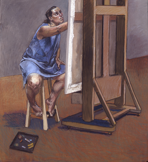 Martha, Mary and Magdalene (Left, Martha), 1999  (Pastel on board, on aluminium)