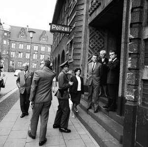 Police action against communists ca 1965 DEU, Germany, Oberhausen Police action against communists before …, 1965 (photo)