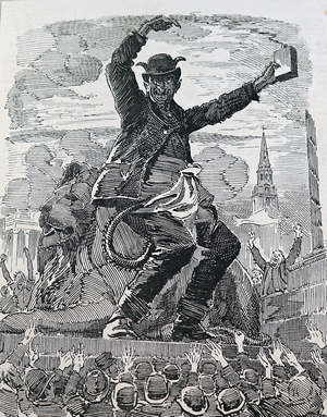 A devil type figure, 1850