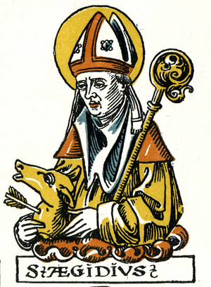 Saint Giles the Hermit, 1893 (engraving)