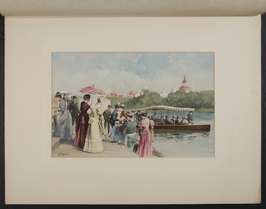 Gondola Landing, North Lagoon, 1893 (litho)
