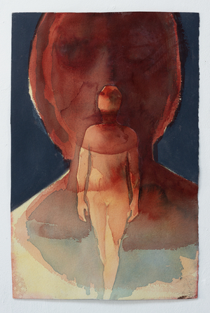 Red Unseen, 2023 (w/c on Arches)