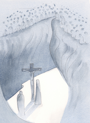 Christ proved His humility in the weakness and frailty He accepted as He suffered for the sins of all generations., 2001 (w/c on paper)