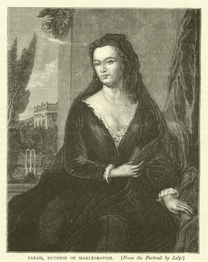 Sarah, Duchess of Marlborough, from the portrait by Lely (engraving)