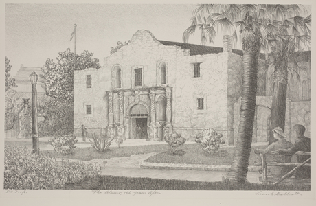 The Alamo, 100 Years After, c.1935-1938 (lithograph)