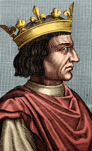 Charles VII (1403-1461), French King  in 1422-1461, engraving