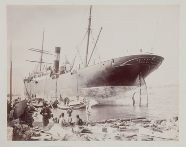 Storm Damage, Kobe, 1890s (b/w photo)