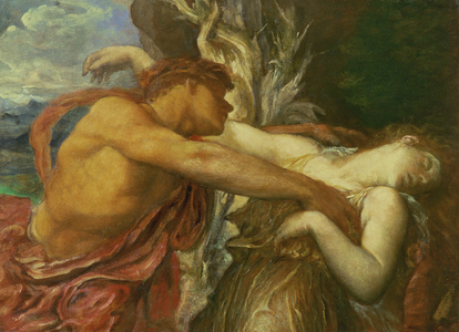 Orpheus and Eurydice, 1870-72 (mezzotint on indian paper)