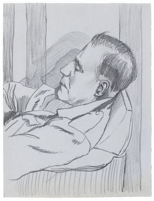 POW 'Bernard Mansfield', Marlag O, Westertimke, Lower Saxony, February 1944 (pencil on paper)