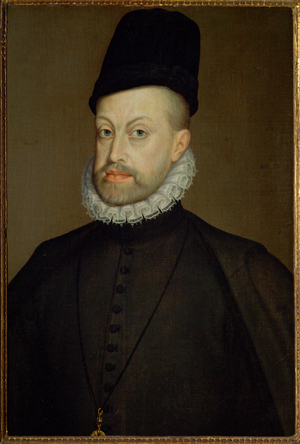 King Philip II of Spain, son of Emperor Karl V and Isabella of Portugal (painting on canvas)