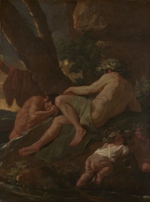 Midas Washing at the Source of the Pactolus, c.1627 (oil on canvas)