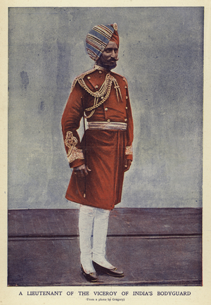 Lieutenant of the Viceroy of India's Bodyguard (colour photo)
