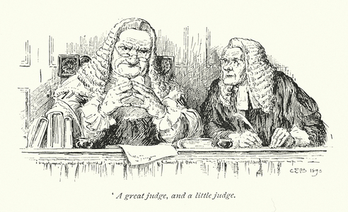 "A great judge, and a little judge" (litho)