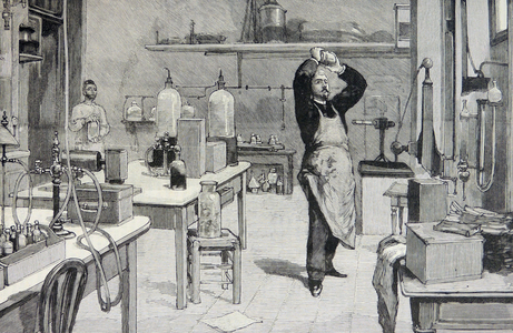 Toxicology laboratory, Faculty of Medicine, University of Paris. From ''La Science Illustre'',  Paris, c1893.