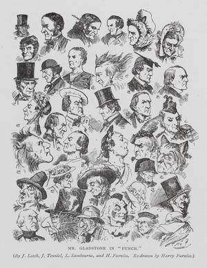 Mr Gladstone in Punch (litho)