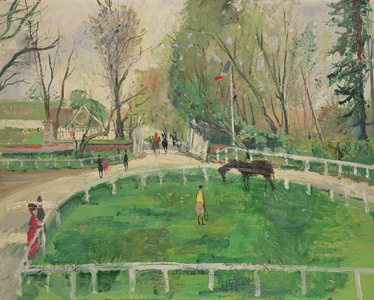 In the Paddock (oil on canvas)