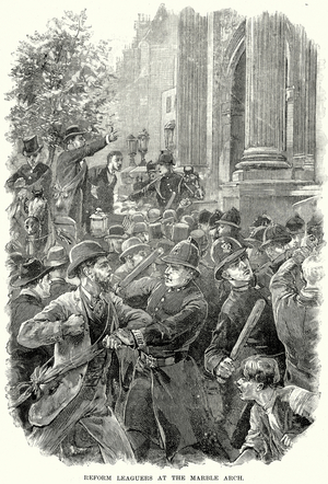 Reform Leaguers at the Marble Arch (engraving)