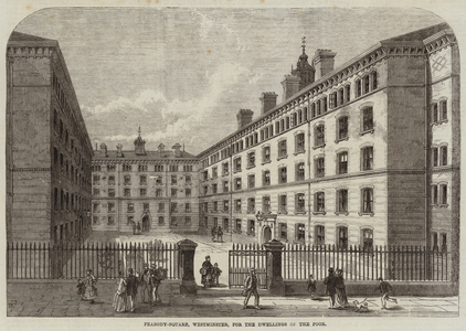 Peabody-Square, Westminster, for the Dwellings of the Poor (engraving)