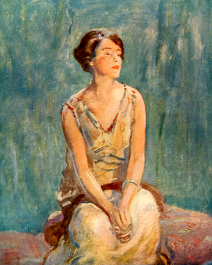 Portrait, Book Plate, 1910s (colour litho)