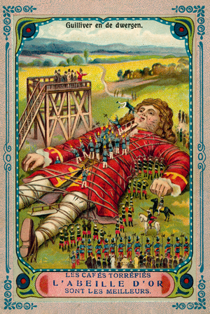 Scene from Gulliver's Travels (chromolitho)