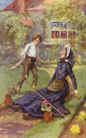Illustration for David Copperfield by Charles Dickens (colour litho)
