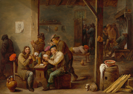 Tavern Scene, 1658 (oil on panel)