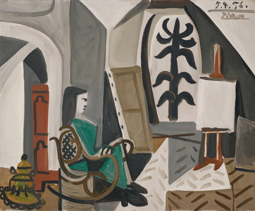 Femme dans l'atelier, 1956 (oil on canvas)