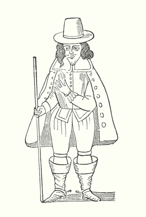 Portrait of Matthew Hopkins, Witch-Finder General (engraving)