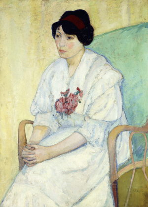 Woman with Rose, 1909 (oil on canvas)