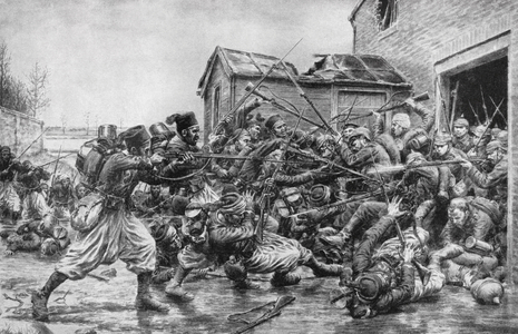 WWI - Prussian infantry attacked by Turco forces