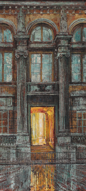 The Taylorian in the Rain, 2001 (oil on panel)