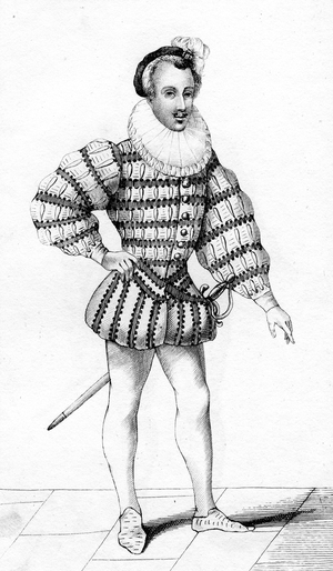 French vintage clothes XVI century Henri kingdom III, King of France