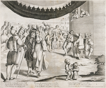 17th century illustration by Joseph Lunghi, from the series 'Life of the Whore' c.1680