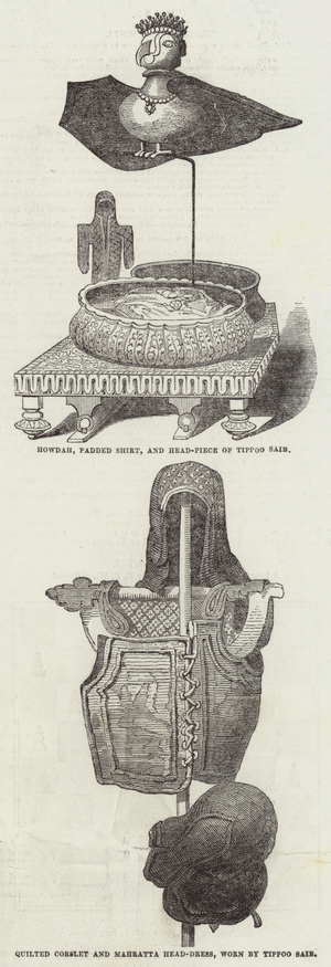 The East India Company's Museum, Memorials of Tippoo Saib (engraving)