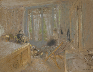 The Vuillard Family at the Closerie des Genêts, c.1921-24 (pastel on paper)