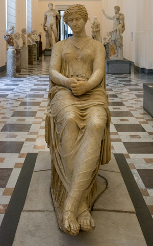 Roman art: Farnese Collection - Portrait of women so-called Agrippina - Archaeological National museum - MANN, Naples, Italy