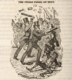 The Police Force on Duty, from 'Figaro in London', Mary 31, 1832 (engraving) 