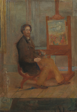 Ensor at his Easel, c.1886 (oil on canvas)