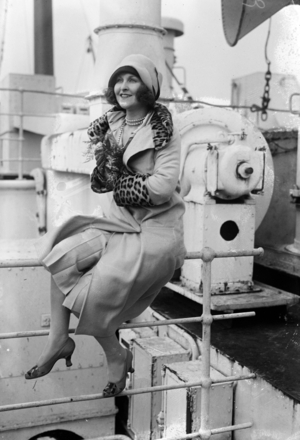 Hope Hampton (1897-1982) american actress aboard a liner c. 1925
