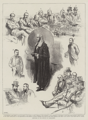 Sketches at the Opening of Parliament (engraving)