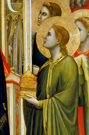 Angel with Offering, from the Madonna di Ognissanti, c.1310 (tempera on panel)