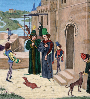 John V, Duke of Brittany (ca.1340-1399) called the Conqueror (coloured engraving)