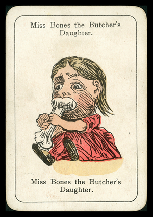 Happy Families: Miss Bones the Butcher's Daughter (colour litho)