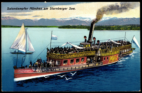 Lake Starnberg, Salondampfer Munich, sailing boat
