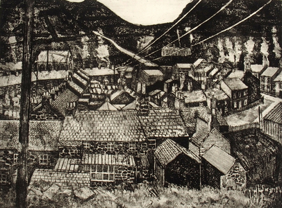The Welsh Village, 1969 (etching and aquatint)